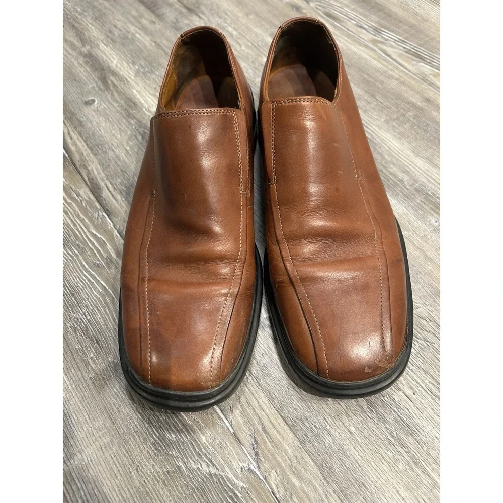 Cole Haan NikeAir C08093 Men's‎ Brown Leather Slip-On Loafers Size 11M SHOE